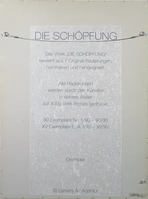 Francis Mean - Ets en aquatint, Die Schöpfung - Ingelijst kopen? Bied vanaf 40!