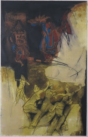 Ru van Rossem - Reliëf ets en aquatint, Rama Yana - Ingelijst (Groot) kopen? Bied vanaf 80!