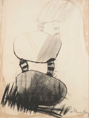 Simon Posthuma - Krijttekening, Zonder titel kopen? Bied vanaf 1!