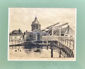 Marius Janssen - Stadsgezicht Morschpoort Leiden kopen? Bied vanaf 75!