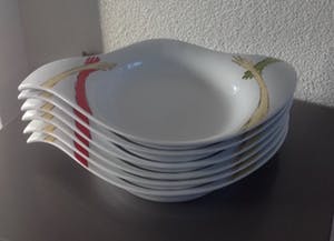 Corry Ammerlaan - Zes porseleinen borden/schaaltjes. kopen? Bied vanaf 22!