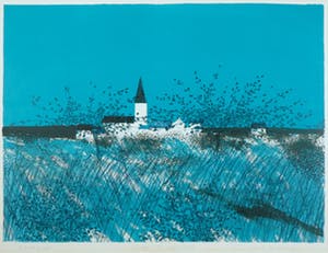 David Humphreys - Litho, Village with appletrees kopen? Bied vanaf 20!