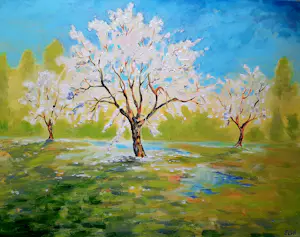 Elva Polyakova - Bloeiende bomen na regen kopen? Bied vanaf 200!