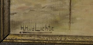 Riek Heesen - Olieverf op doek, Havengezicht - Ingelijst kopen? Bied vanaf 1!