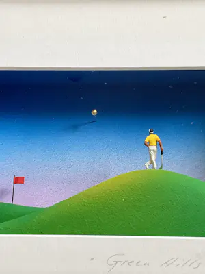 Volker Kühn - 3D object Art in Box, Green Hills, gesigneerd kopen? Bied vanaf 195!