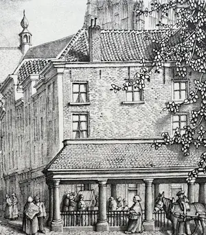 Jan Strube - Litho | 'Oud Breda Vismarkt' kopen? Bied vanaf 50!