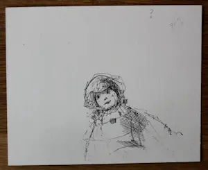 Dirkje Kuik - Inkttekening: uit boek "De nachtcactus bloeit - 1982 kopen? Bied vanaf 75!