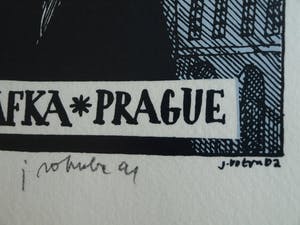 Jiri Votruba - 2x Litho , Franz Kafka, Praag – gesigneerd - 1991 kopen? Bied vanaf 75!