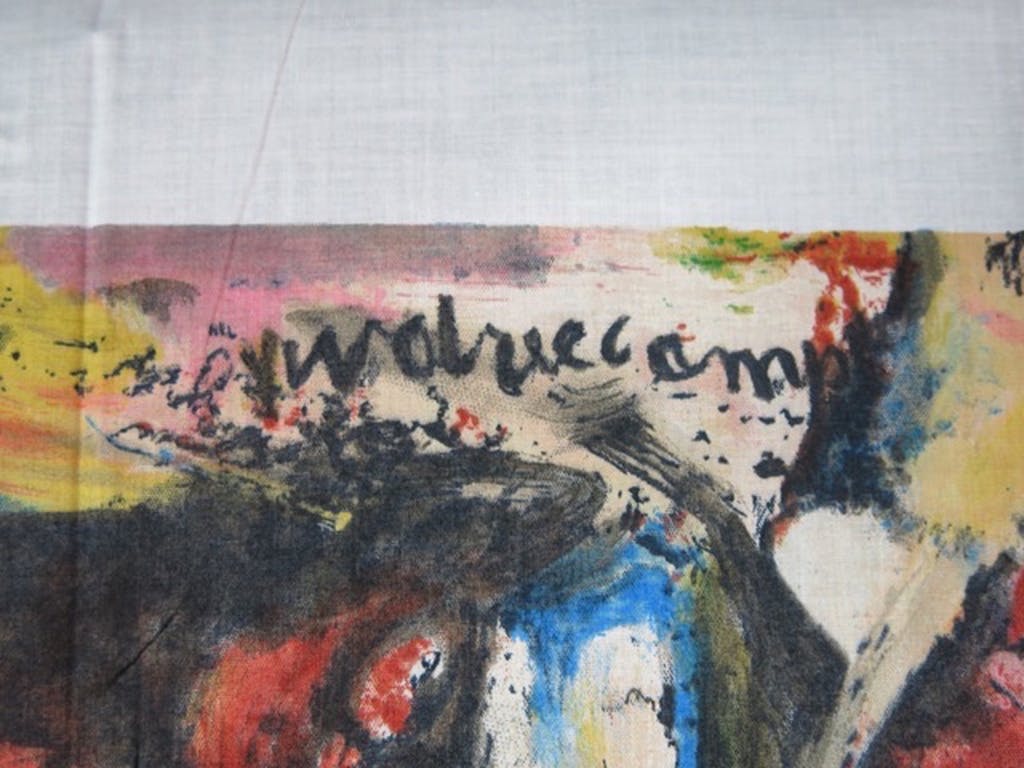 Theo Wolvecamp - Zeefdruk op katoenzijde, Zonder titel kopen? Bied vanaf 35!