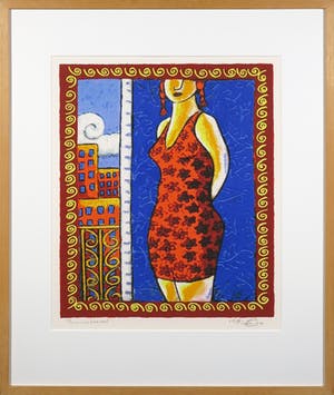 Jacques Tange - Zeefdruk, Summerdressed - Ingelijst kopen? Bied vanaf 70!