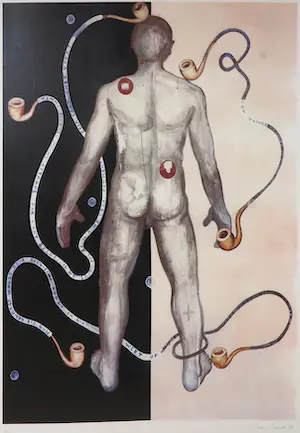 Marc Maet - Offset, Man die belaagd wordt - Ingelijst (Groot) kopen? Bied vanaf 1!