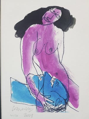 Corneille - Corneille - 1922-2010 litho naakt in lijst handgesigneerd,genummerd en gedateerd kopen? Bied vanaf 150!