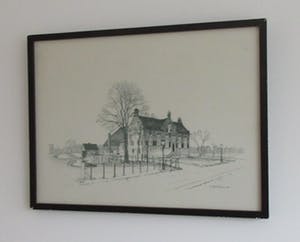 Gerrit Neven - Pentekening boerderij 'Tusschen Laenen' in Bergambacht deel 3 uit serie van 3 kopen? Bied vanaf 25!