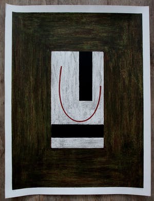 Bert Loerakker - Zeefdruk: Abstracte compositie - 1991 kopen? Bied vanaf 45!