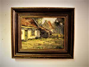 Niet of onleesbaar gesigneerd - Boeiend omstreeks 1930 geschilderd olieverf - gesigneerd verkocht voor € 1!