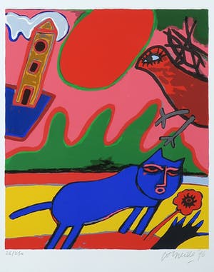 Corneille - Zeedruk, Huit Chats - Ingelijst kopen? Bied vanaf 1!