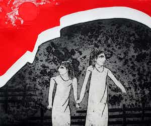 Ans Wortel - Ets/ aquatint: Holen en hekken in de heuvels verkocht voor € 55!