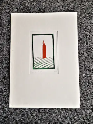 AcheterHarrie Gerritz - kleine oplage (25/40) Ets/aquatint "rode toren" 1980 - potloodgesigneerd? Enchérissez de 38!