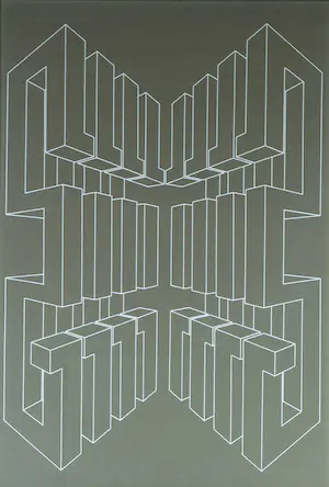 Harry Karssen - Zeefdruk, Abstract-geometrische compositie - Ingelijst kopen? Bied vanaf 1!