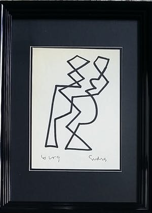 Siep van den Berg - Tango Dansen - inkt op papier kopen? Bied vanaf 125!