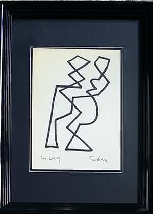 Siep van den Berg - Tango Dansen - inkt op papier verkocht voor € 125!