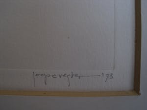 Joop Vegter - Hoogwaardige minimalistische Mezzotint "Dozen" oplage 25 ex. gesigneerd kopen? Bied vanaf 10!