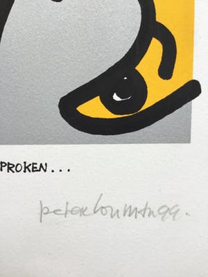 Peter Louman - Zeefdruk “over water gesproken” gesigneerd kopen? Bied vanaf 25!