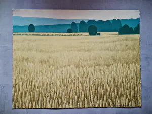 AcheterJean Paul Vroom - "nieuw Realisme" grote zeefdruk "waving grain" - bep. oplage (18/100)? Enchérissez de 56!