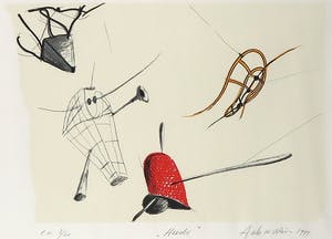 Auke de Vries - Litho, Herald - Ingelijst kopen? Bied vanaf 80!