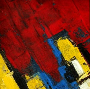 Pieter de Haard - olieverf op papier - abstracte compositie kopen? Bied vanaf 79!