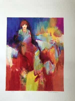 Arthur Bernard - Lonely Lady (zeefdruk) verkocht voor € 45!