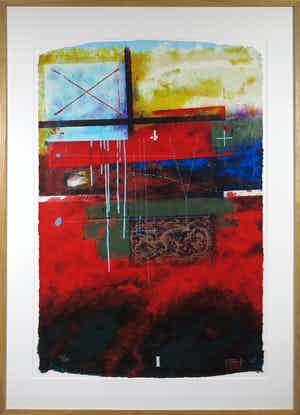 Piotr Konkel - Zeefdruk, Zonder titel - Ingelijst (Groot) verkocht voor € 35!