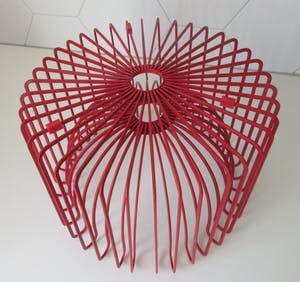 Niet of onleesbaar gesigneerd - Ehlén Johansson - Ikea - metalen rode ‘Trådig’ fruitschaal kopen? Bied vanaf 1!