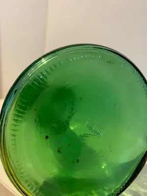 Empoli Glas - Vintage groene glazen pijpvaas, bamboemodel, Empoli VE, Italie kopen? Bied vanaf 35!