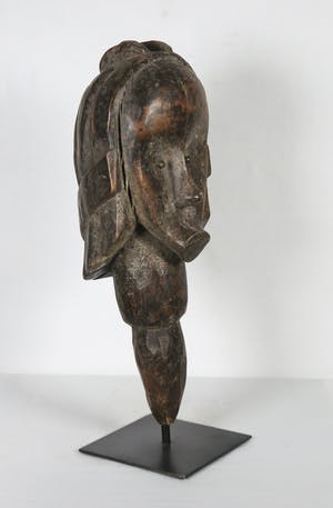 Fang - Hoofd van een reliekbeeld met koperen ogen op standaard kopen? Bied vanaf 1!