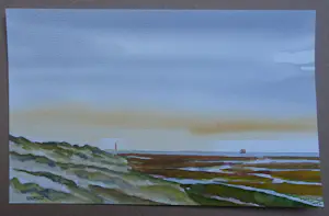 Franklin Meijer - Terschelling - 4 x aquarel studies kopen? Bied vanaf 20!