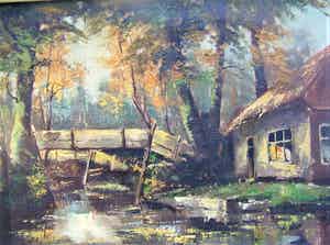 Jan Kelderman - Herfst in Giethoorn. verkocht voor € 65!