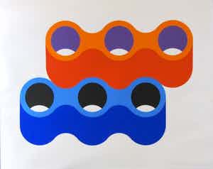 Wladimir Zwaagstra - Geometrische compositie - Zeefdruk verkocht voor € 99!