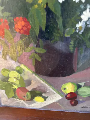 Joop Willems - Fruit en bloemen stilleven kopen? Bied vanaf 135!