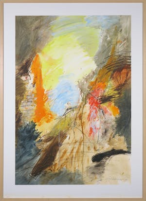 Gijs Keizer - Gemengde techniek op papier, Ven - Ingelijst (Groot) kopen? Bied vanaf 80!