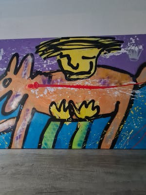 Espen Hagen - Horse Rider - gemengde techniek - doek - 2007 - gesigneerd kopen? Bied vanaf 1!