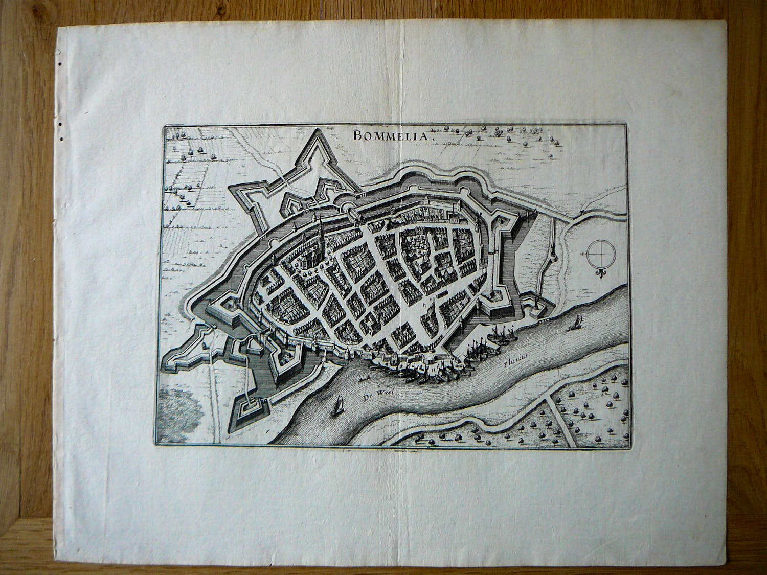 Matthäus Merian - Gravure Bommelia Zaltbommel 1646 kopen? Bied vanaf 85!