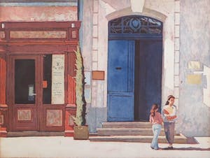 Marcel Schellekens - Aquatint, Zondagmorgen - Ingelijst kopen? Bied vanaf 100!