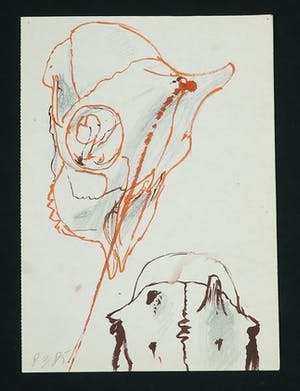 Floor van Keulen - Aquarel en potlood op papier, Zonder titel kopen? Bied vanaf 50!