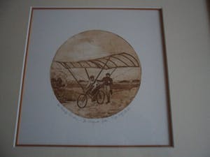 Leentje Linders - Ets. Titel, "De Vliegende Fiets". kopen? Bied vanaf 20!