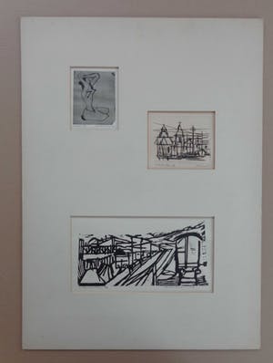 Flip van der Burgt - LOT VAN 3 WERKEN / 2x ETS + 1x LINO / 68x50cm / SIG kopen? Bied vanaf 25!