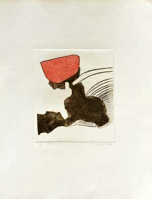 Jan Montyn - Eigendruk, bijzondere kleurenets! verkocht voor € 75!