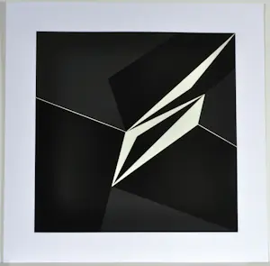Marcel Henri Verdren - Espace noir no. 3 - Zeefdruk - Gesigneerd - 70x70 cm kopen? Bied vanaf 150!