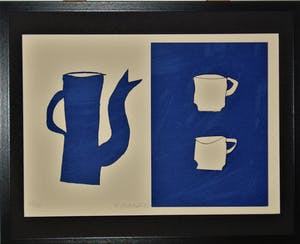 Klaas Gubbels - Korenblauwe kan/kopjes (prachtig gelijst, kleine oplage) kopen? Bied vanaf 449!