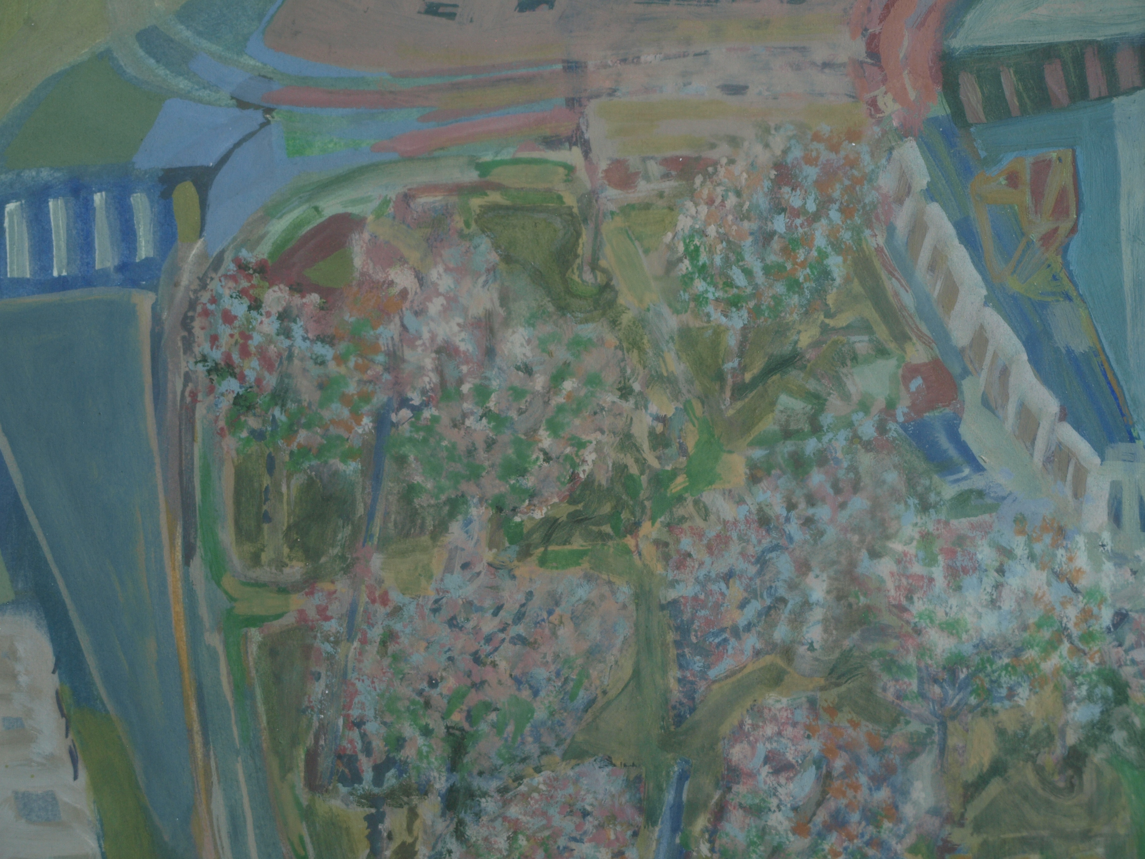 Martien Groeneveld - Gouache , Mercatorplein – gesigneerd & ingelijst – 1975  kopen? Bied vanaf 1!